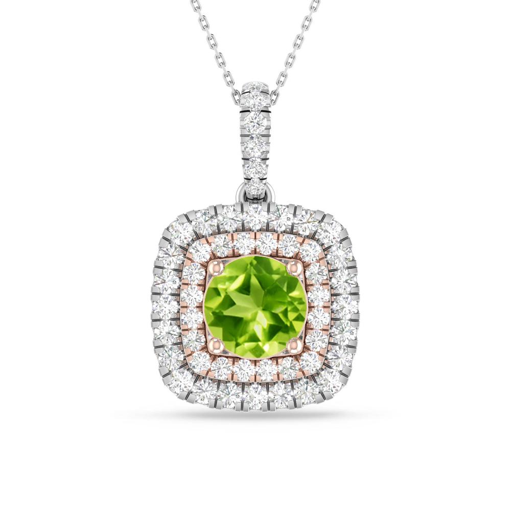 White Gold/Rose Gold - Peridot