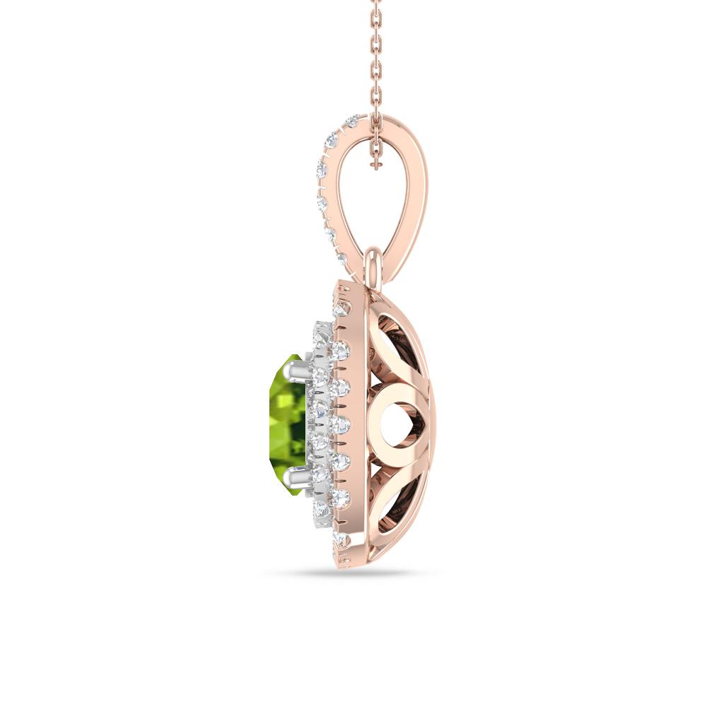 Rose Gold/White Gold - Peridot
