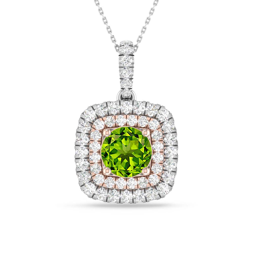 White Gold/Rose Gold - Peridot
