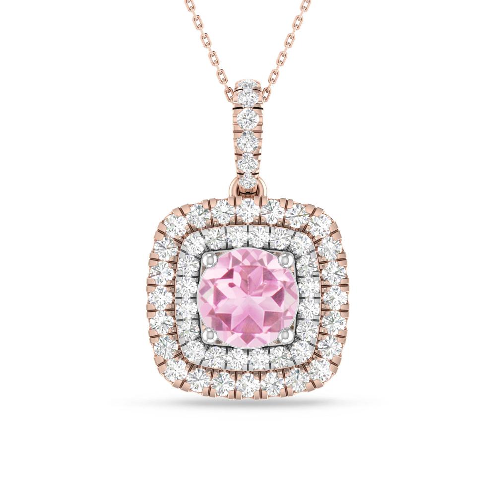 Rose Gold/White Gold - Pink Tourmaline