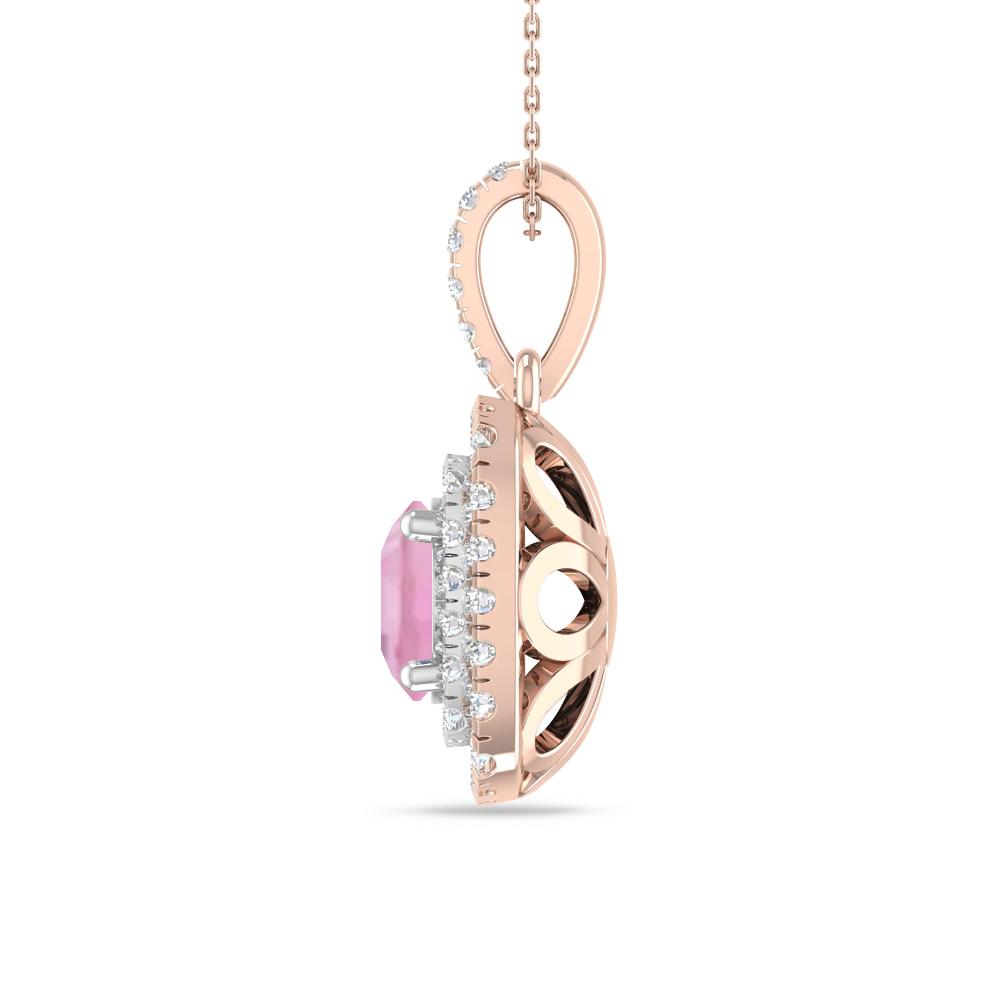 Rose Gold/White Gold - Pink Tourmaline