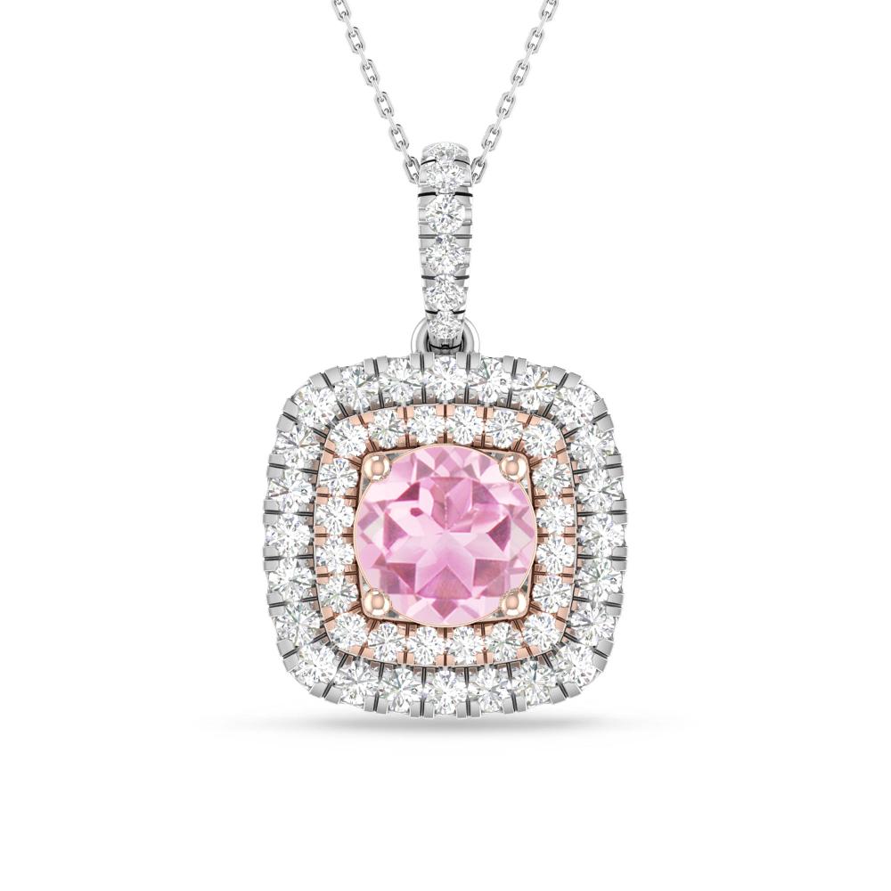White Gold/Rose Gold - Pink Tourmaline