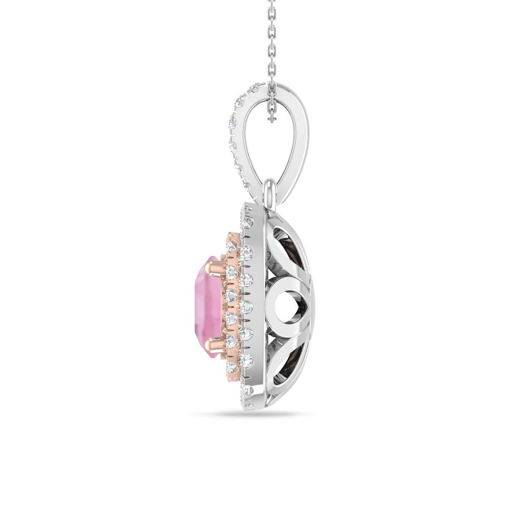 White Gold/Rose Gold - Pink Tourmaline