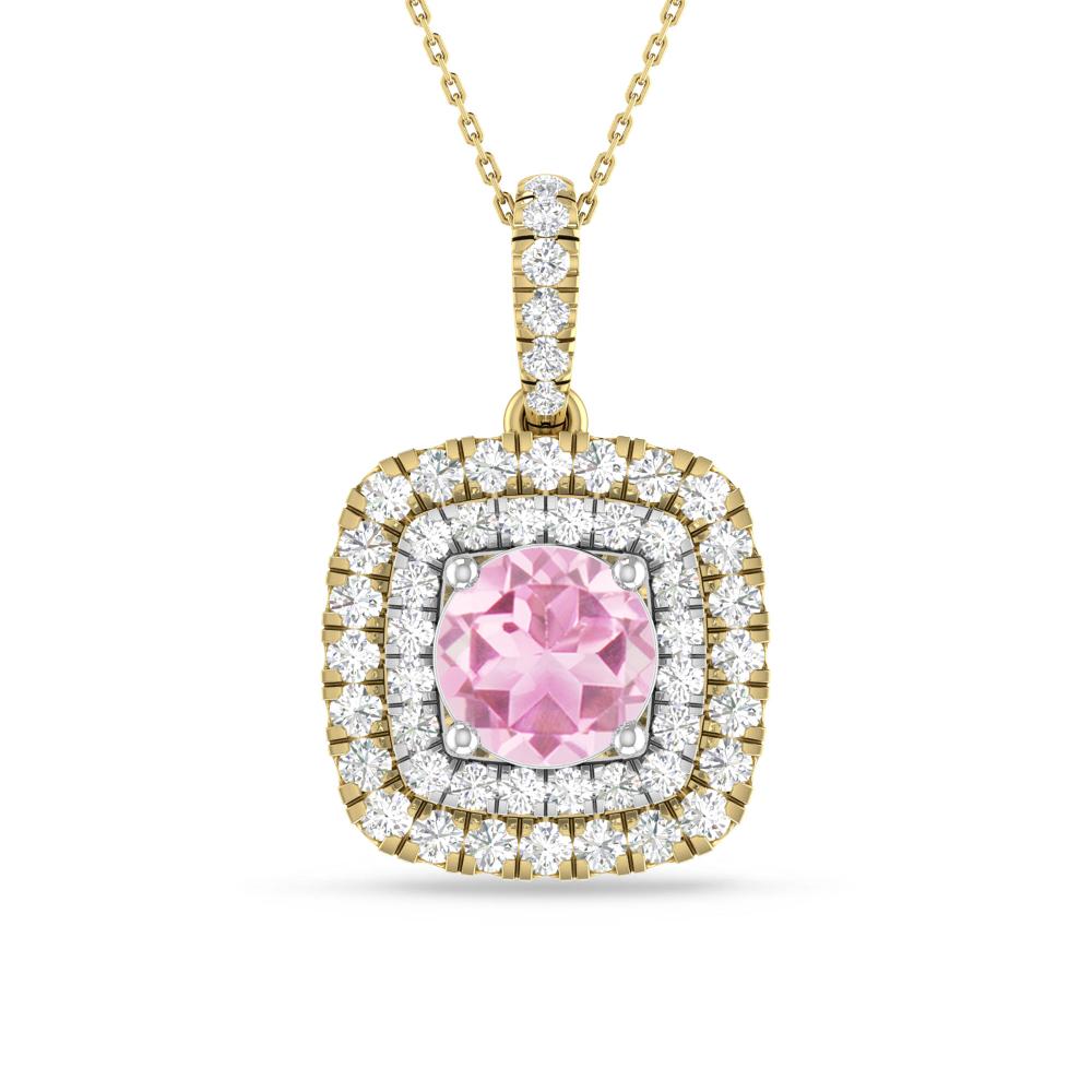 Yellow Gold/White Gold - Pink Tourmaline