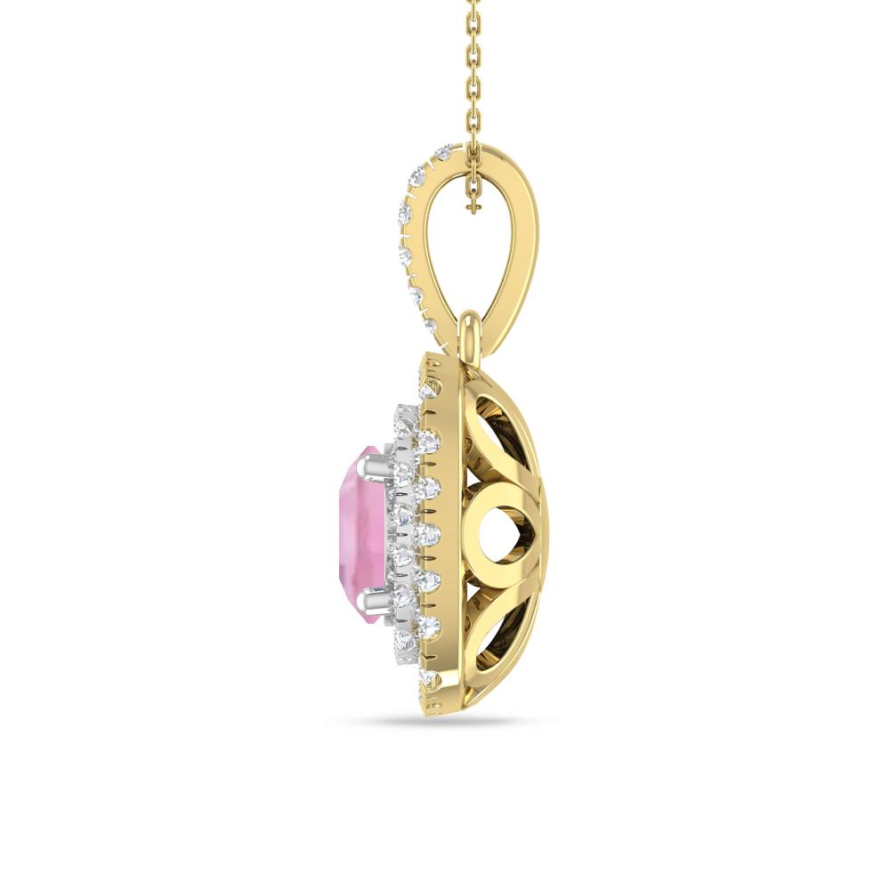 Yellow Gold/White Gold - Pink Tourmaline