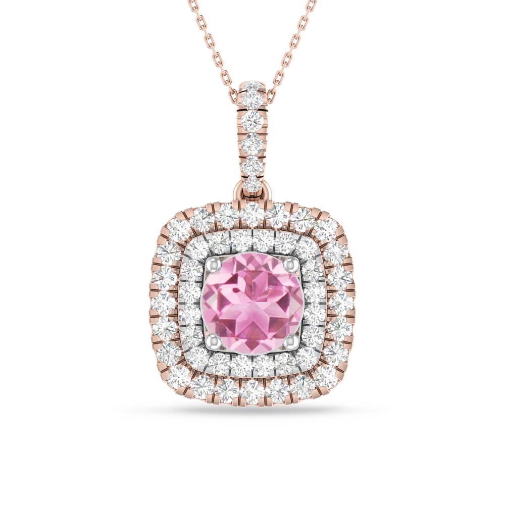 Rose Gold/White Gold - Pink Tourmaline