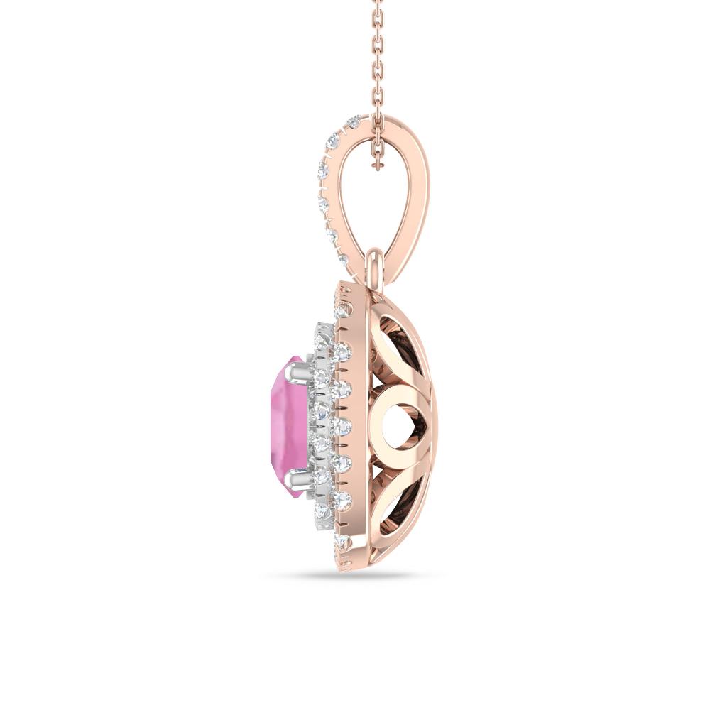 Rose Gold/White Gold - Pink Tourmaline
