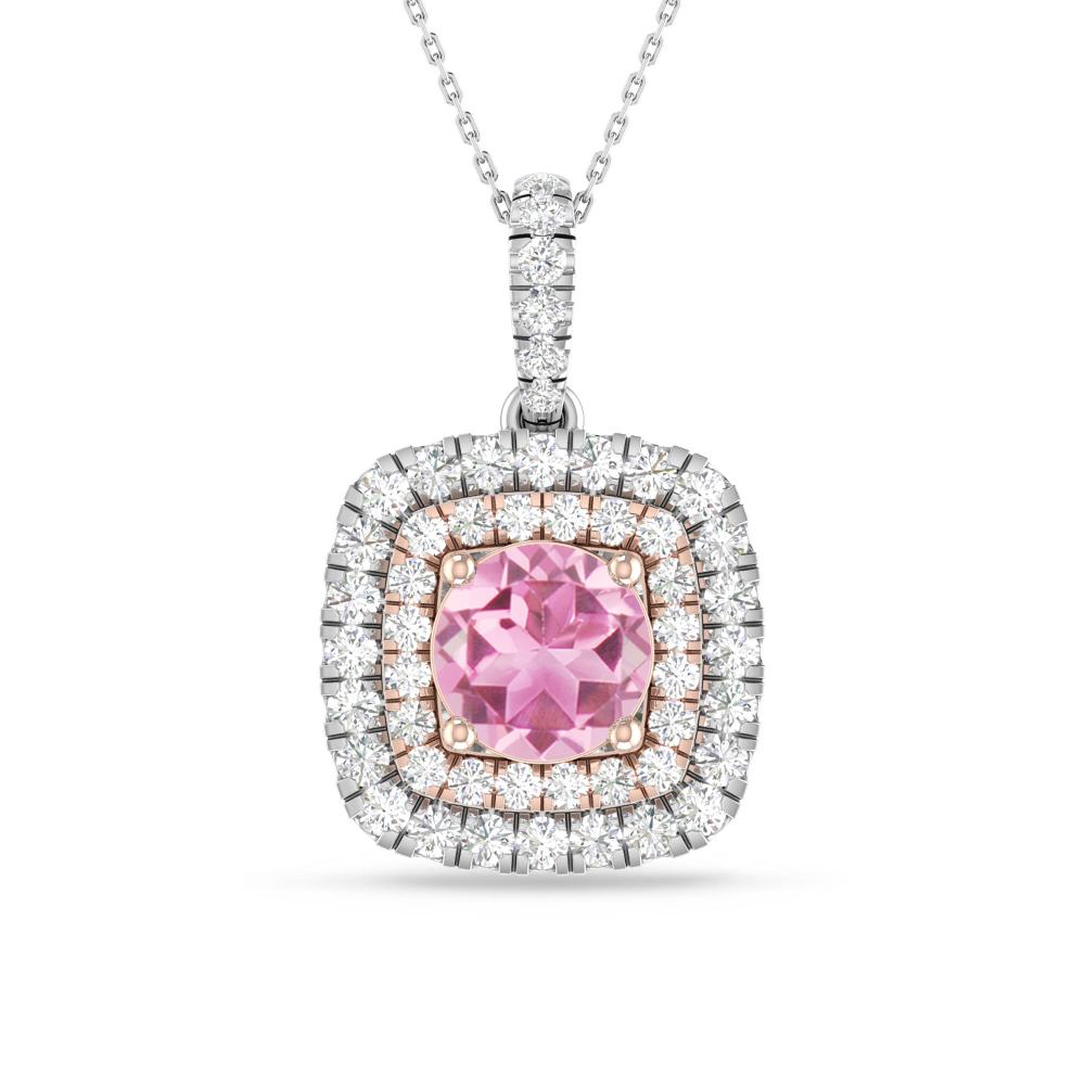 White Gold/Rose Gold - Pink Tourmaline