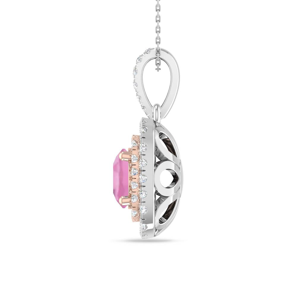 White Gold/Rose Gold - Pink Tourmaline