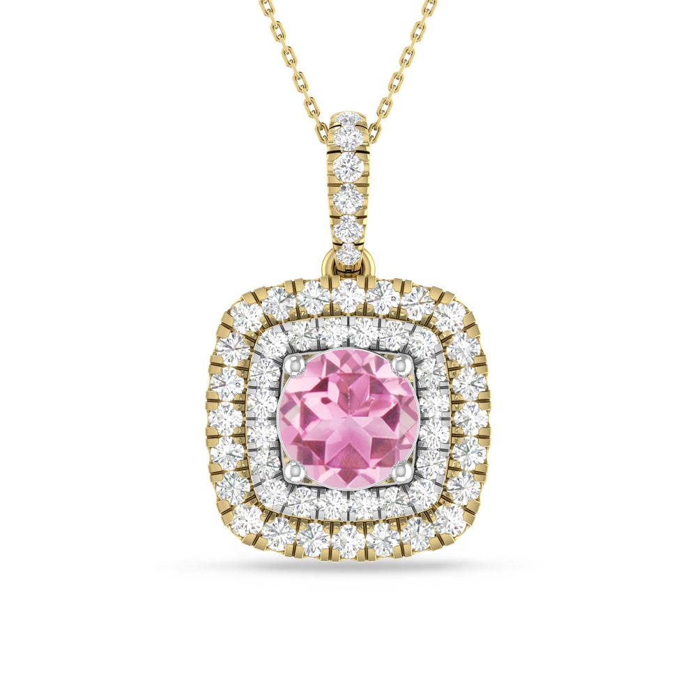 Yellow Gold/White Gold - Pink Tourmaline