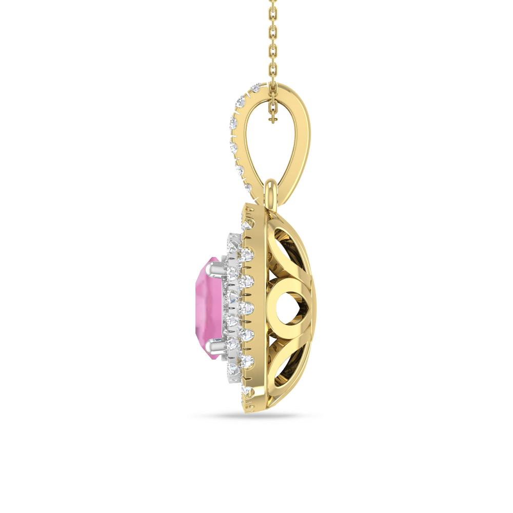 Yellow Gold/White Gold - Pink Tourmaline