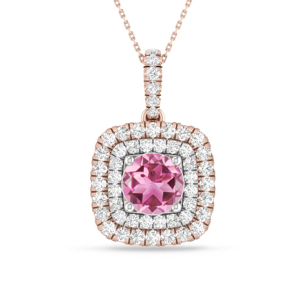 Rose Gold/White Gold - Pink Tourmaline
