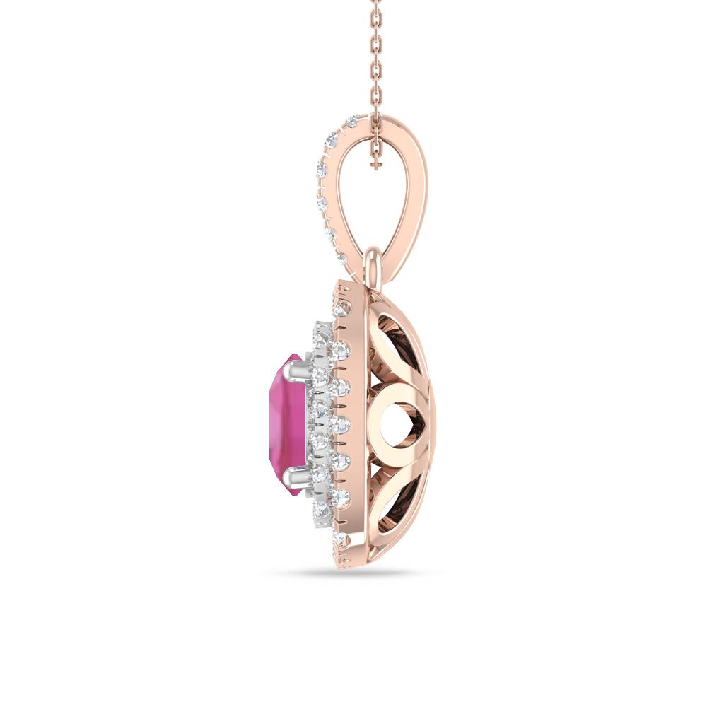 Rose Gold/White Gold - Pink Tourmaline