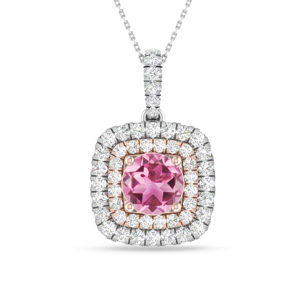 White Gold/Rose Gold - Pink Tourmaline