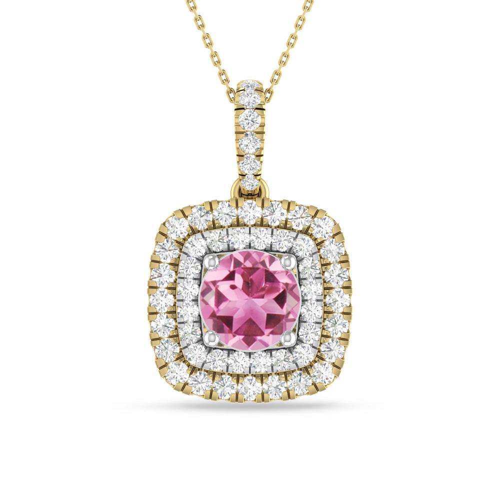 Yellow Gold/White Gold - Pink Tourmaline