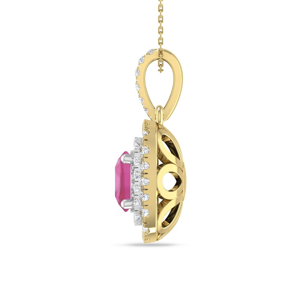 Yellow Gold/White Gold - Pink Tourmaline