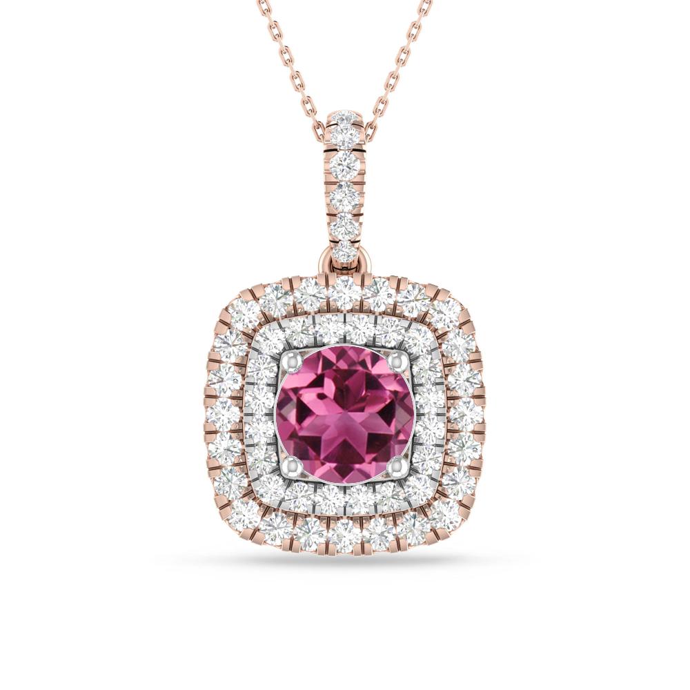 Rose Gold/White Gold - Pink Tourmaline