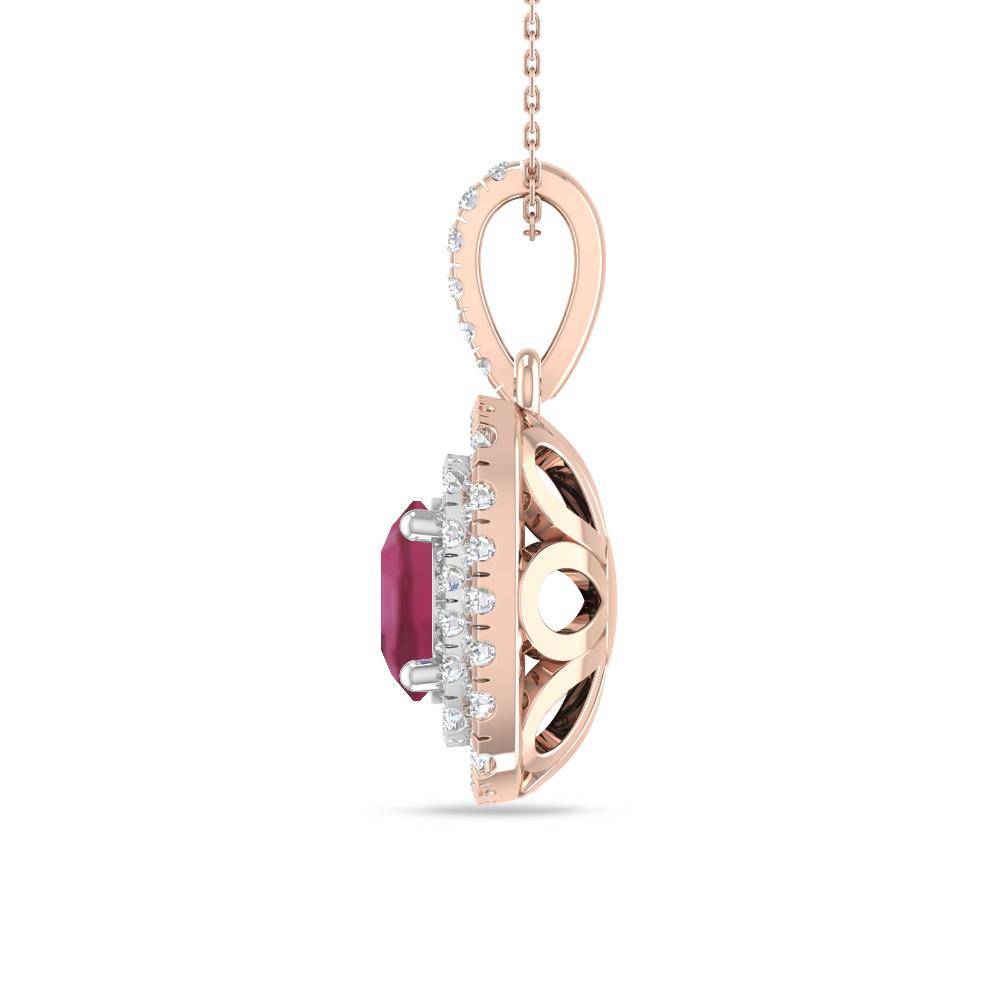 Rose Gold/White Gold - Pink Tourmaline