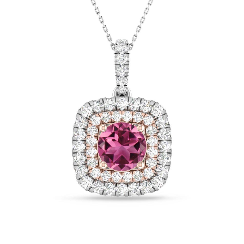 White Gold/Rose Gold - Pink Tourmaline