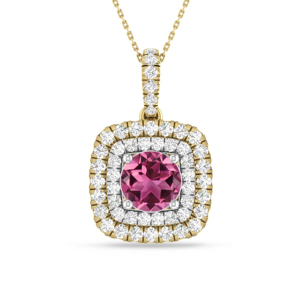 Yellow Gold/White Gold - Pink Tourmaline
