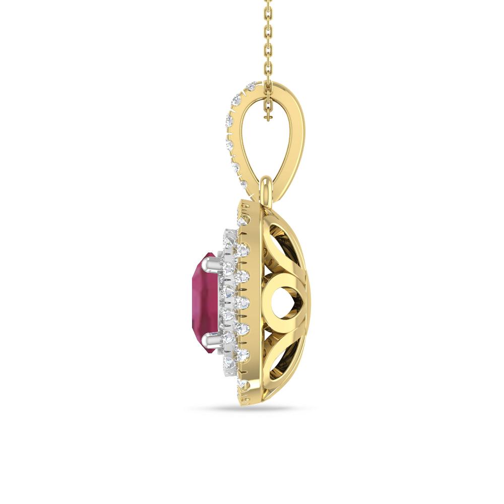 Yellow Gold/White Gold - Pink Tourmaline