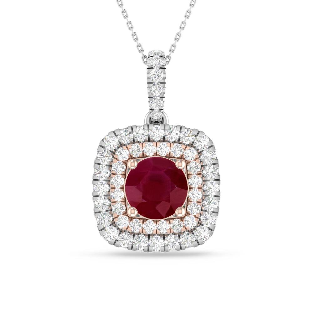 White Gold/Rose Gold - Ruby