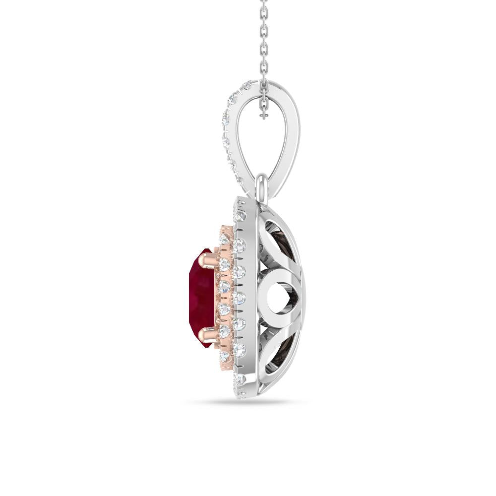 White Gold/Rose Gold - Ruby