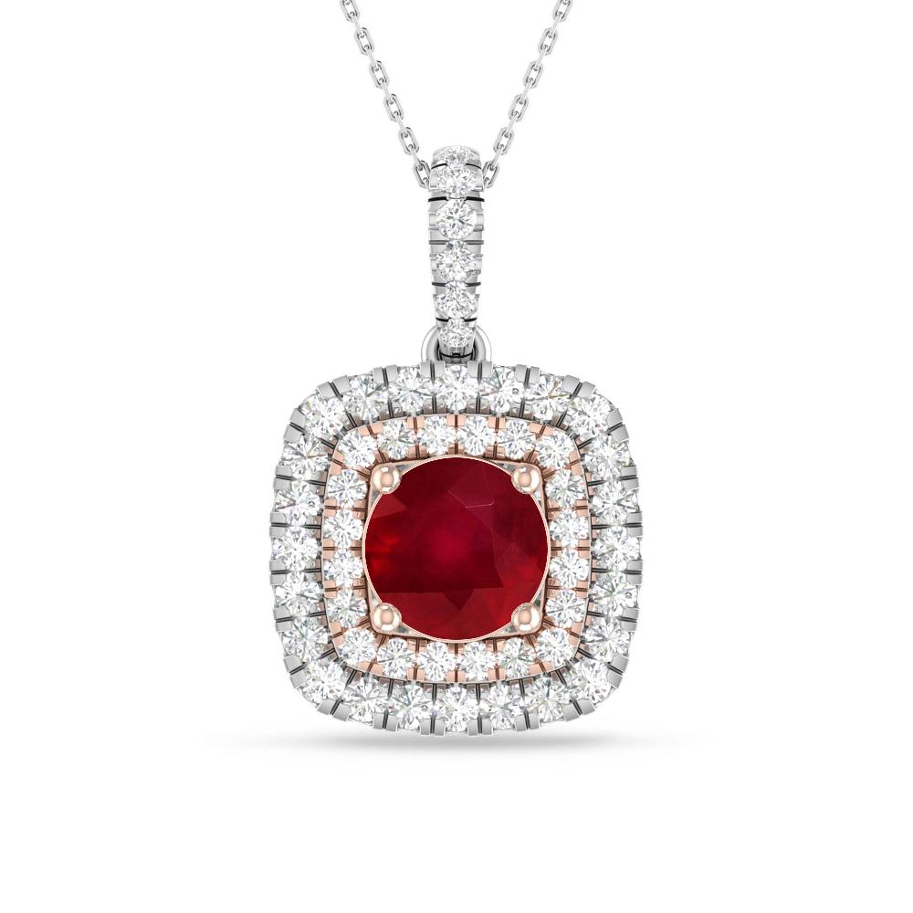 White Gold/Rose Gold - Ruby