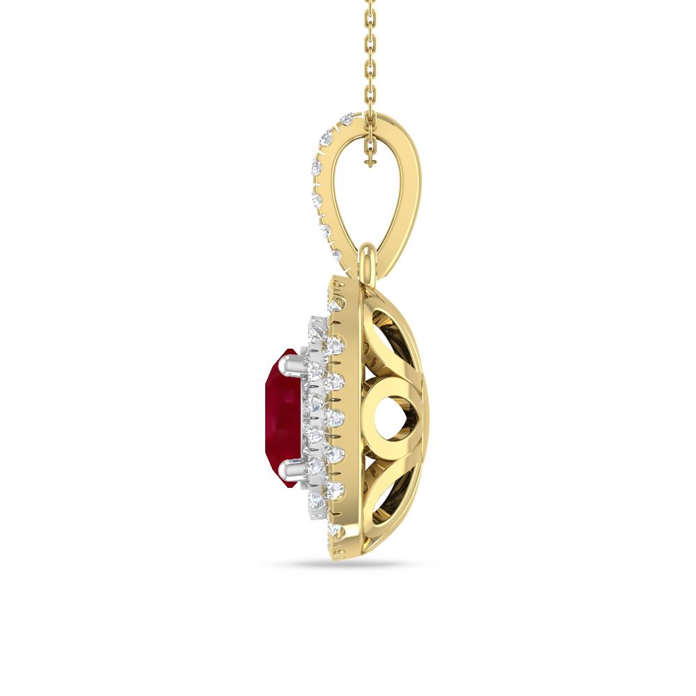 Yellow Gold/White Gold - Ruby