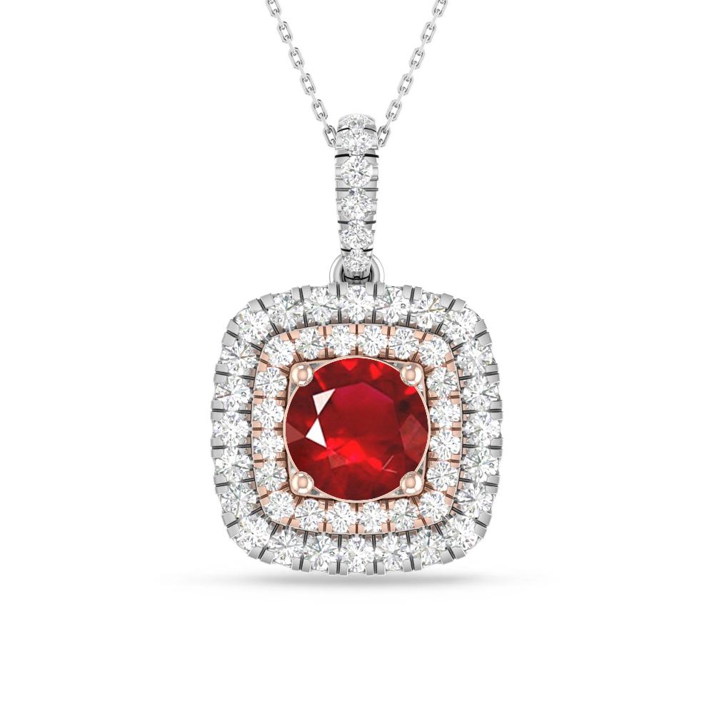 White Gold/Rose Gold - Ruby