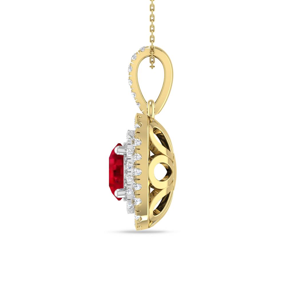 Yellow Gold/White Gold - Ruby