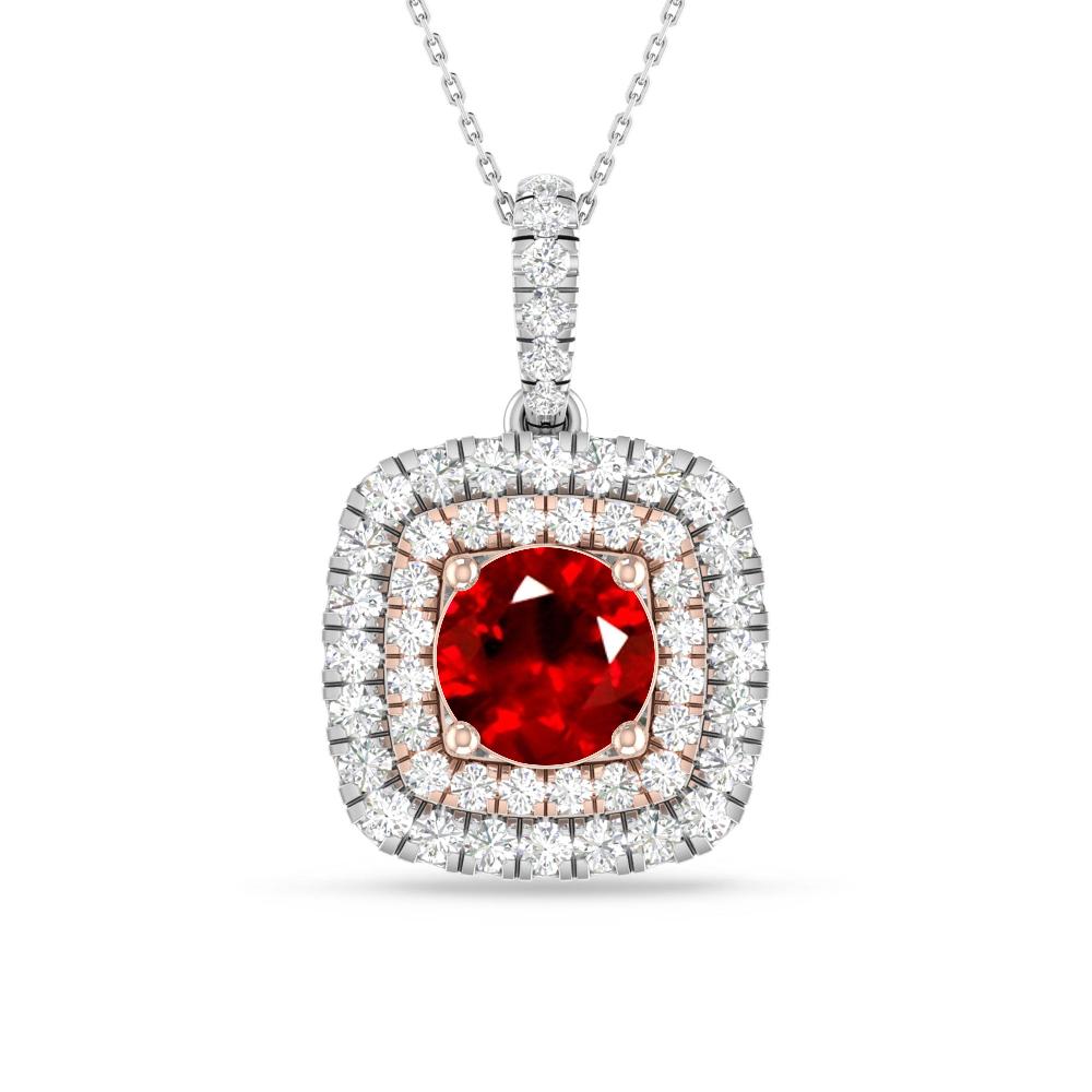 White Gold/Rose Gold - Ruby