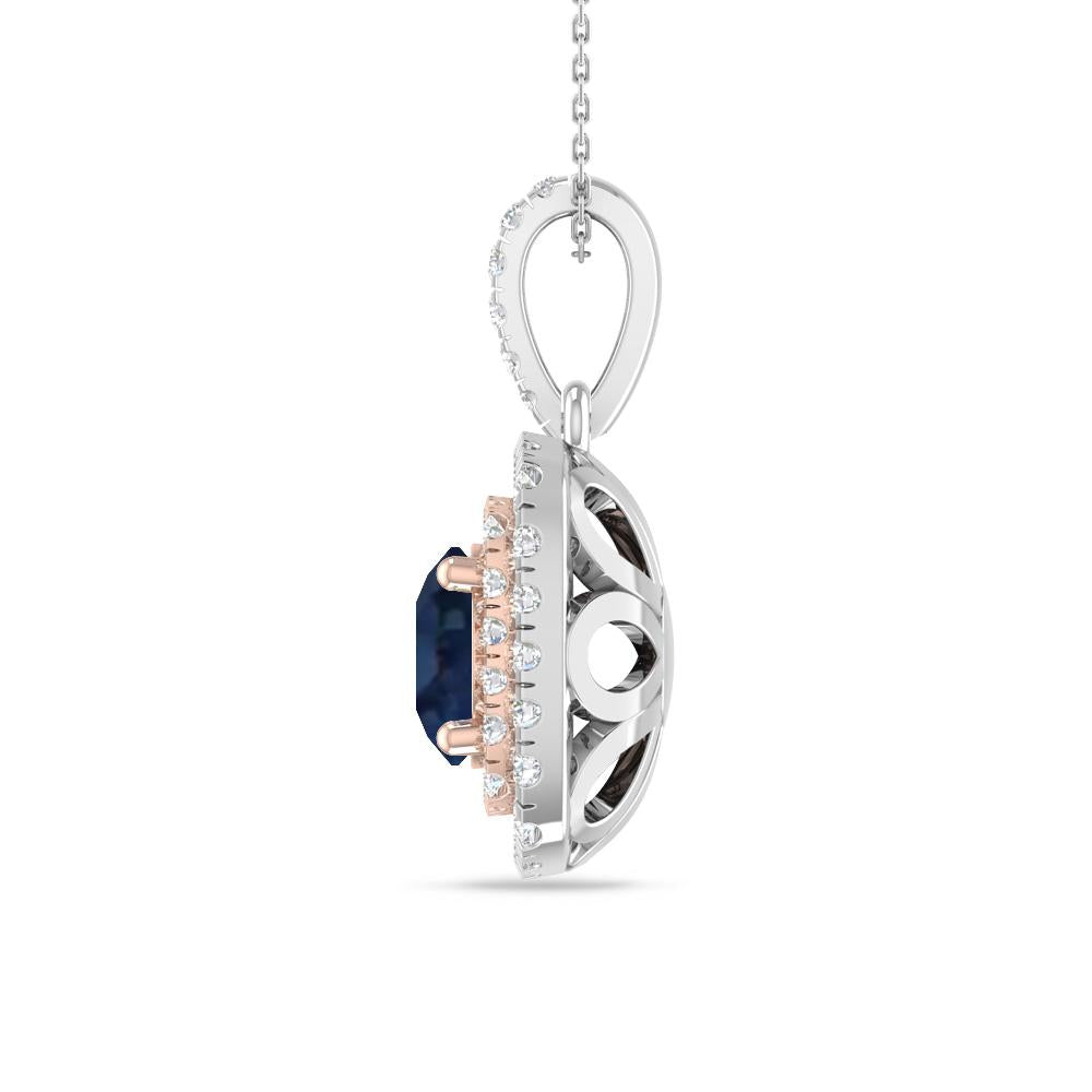 White Gold/Rose Gold - Sapphire