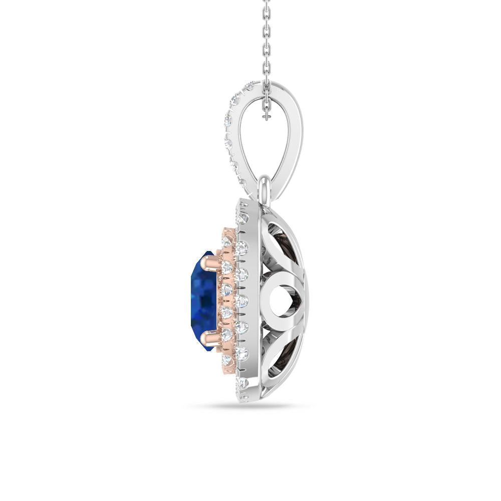 White Gold/Rose Gold - Sapphire