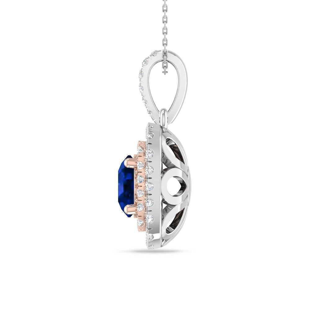 White Gold/Rose Gold - Sapphire