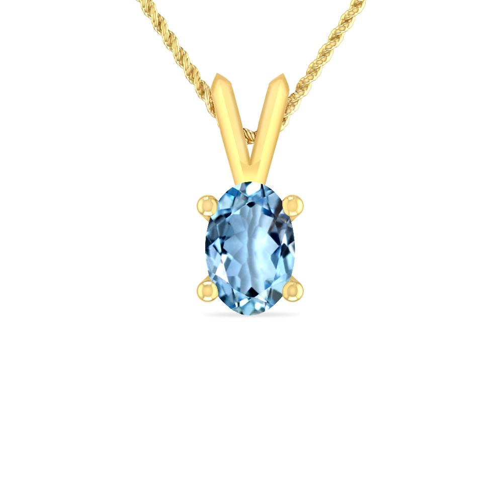 Yellow Gold - Aquamarine