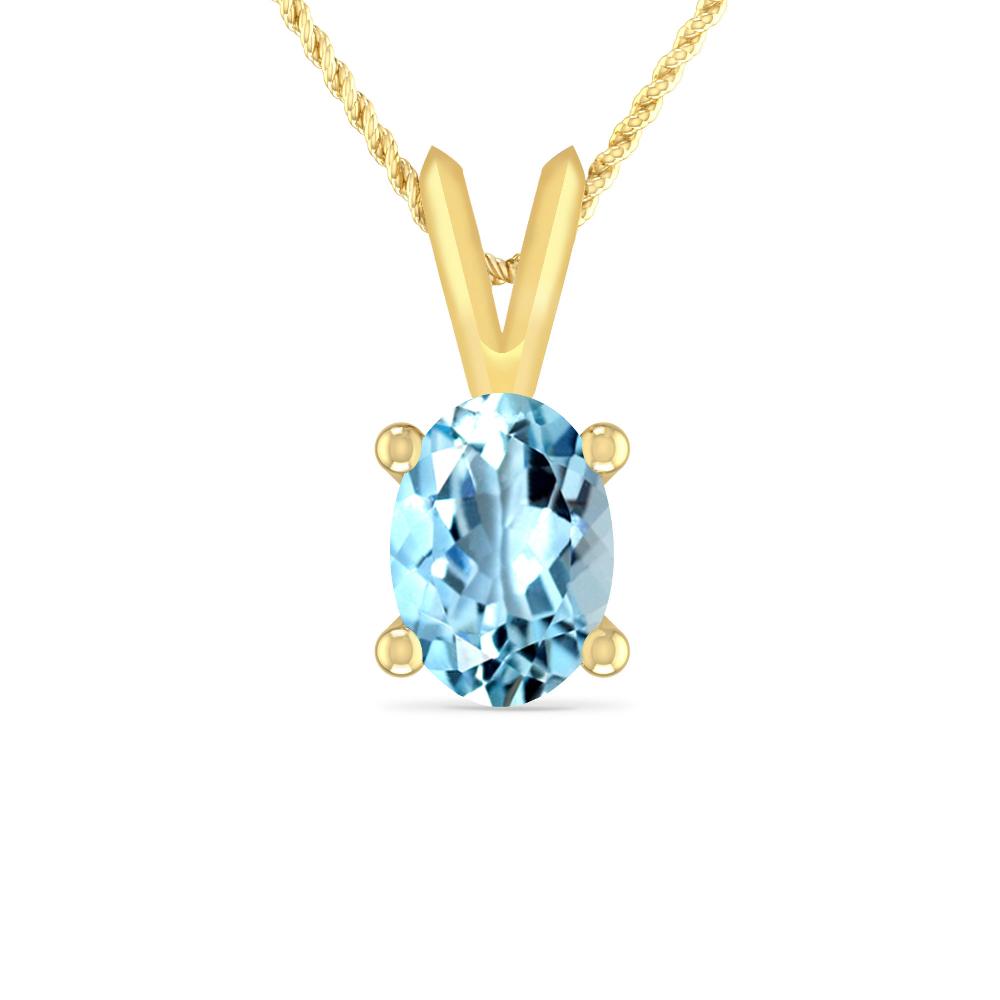 Yellow Gold - Aquamarine