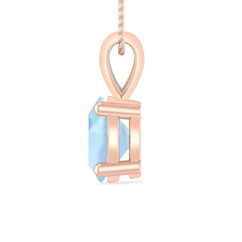 Rose Gold - Aquamarine