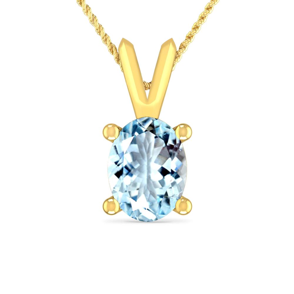 Yellow Gold - Aquamarine