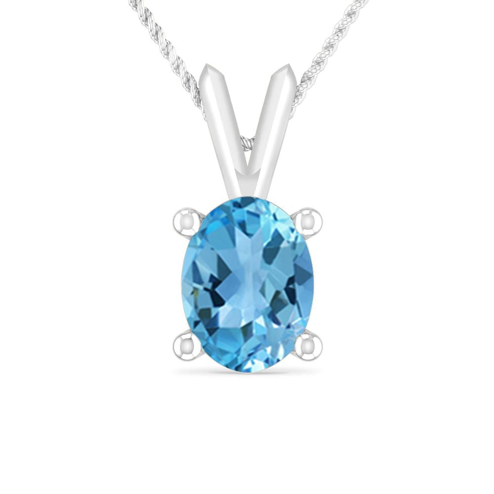 White Gold - Blue Topaz