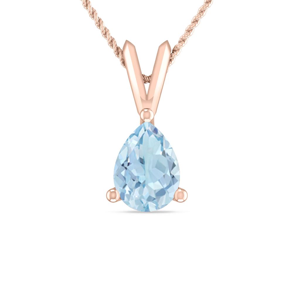 Rose Gold - Aquamarine