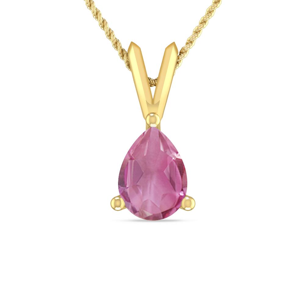 Yellow Gold - Pink Tourmaline