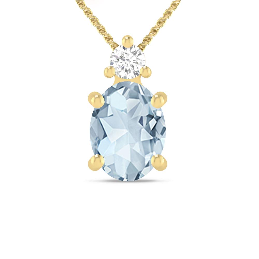 Rose Gold - Aquamarine