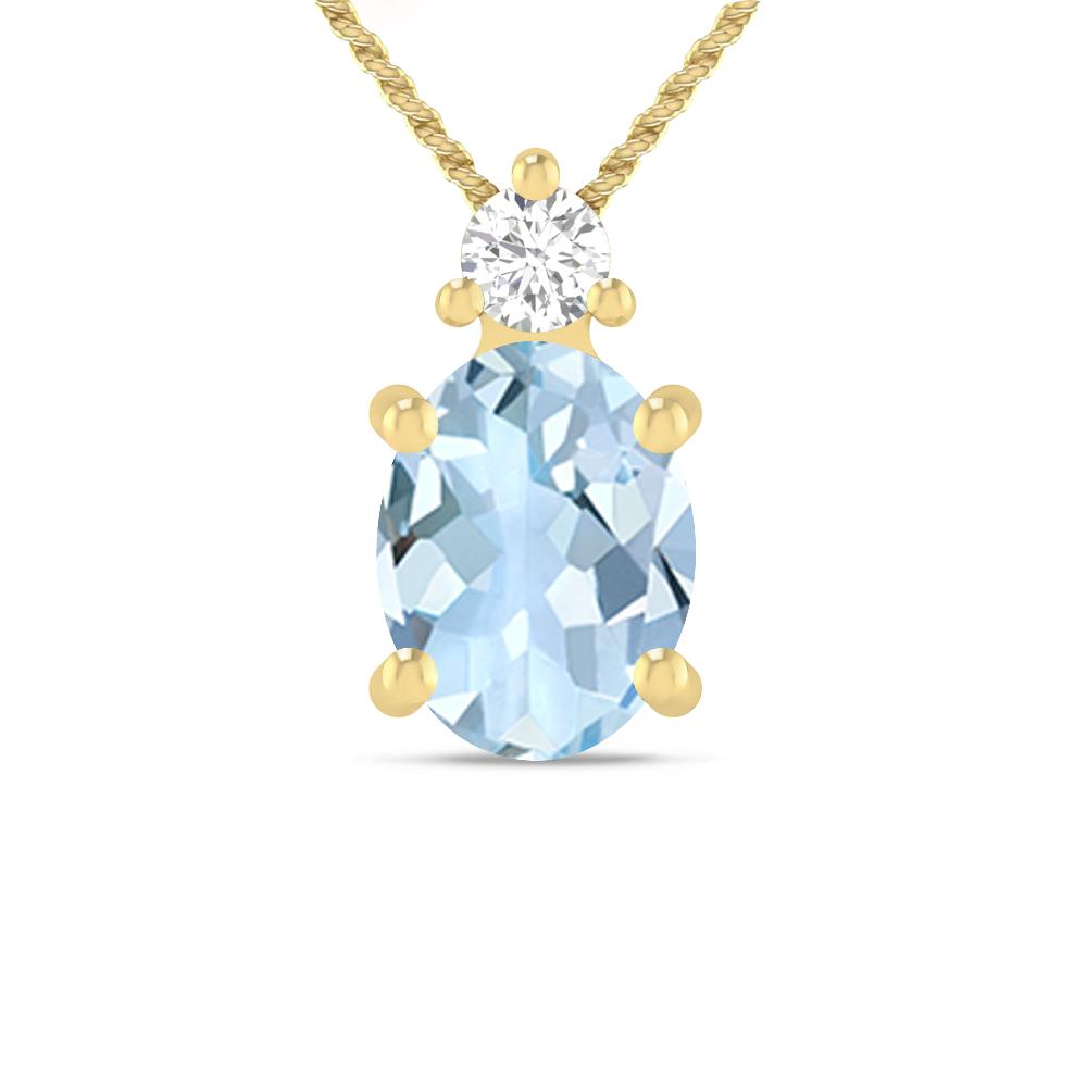 Yellow Gold - Aquamarine