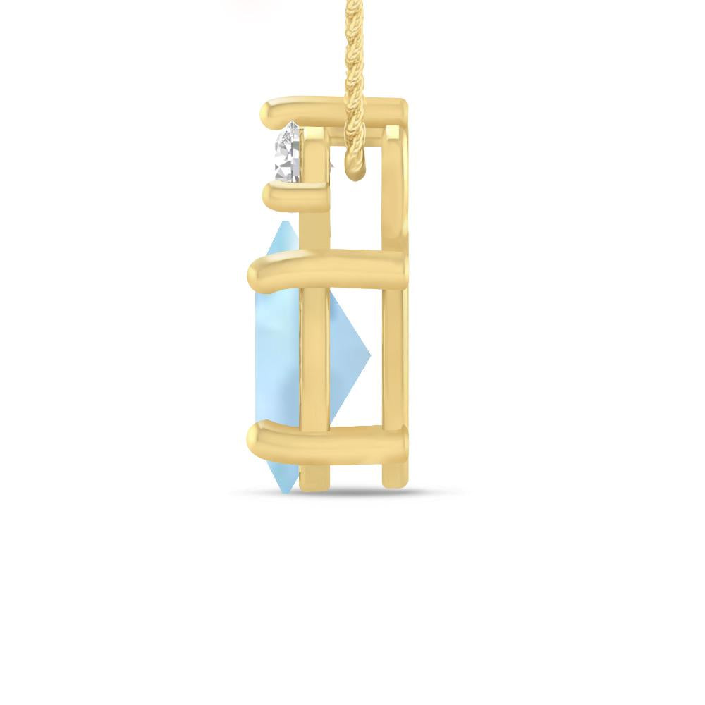 Yellow Gold - Aquamarine