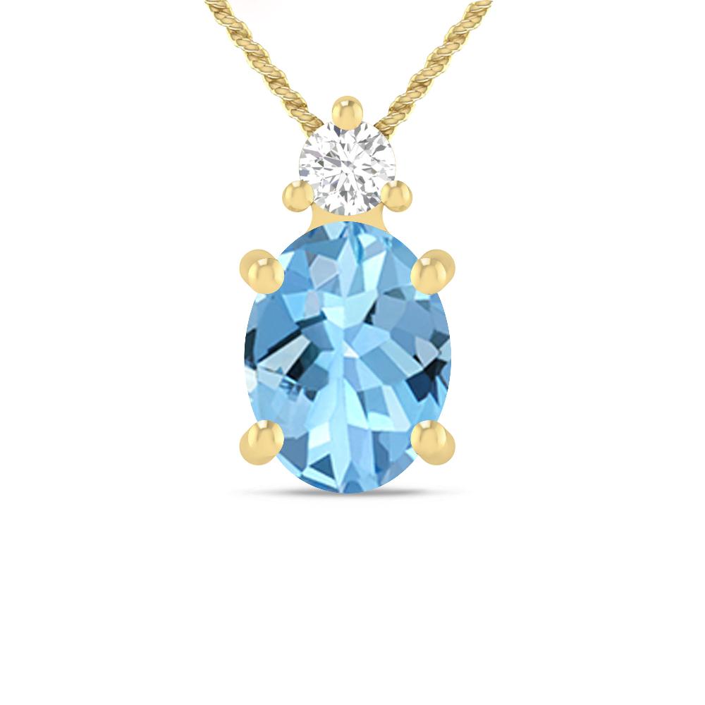 Rose Gold - Aquamarine