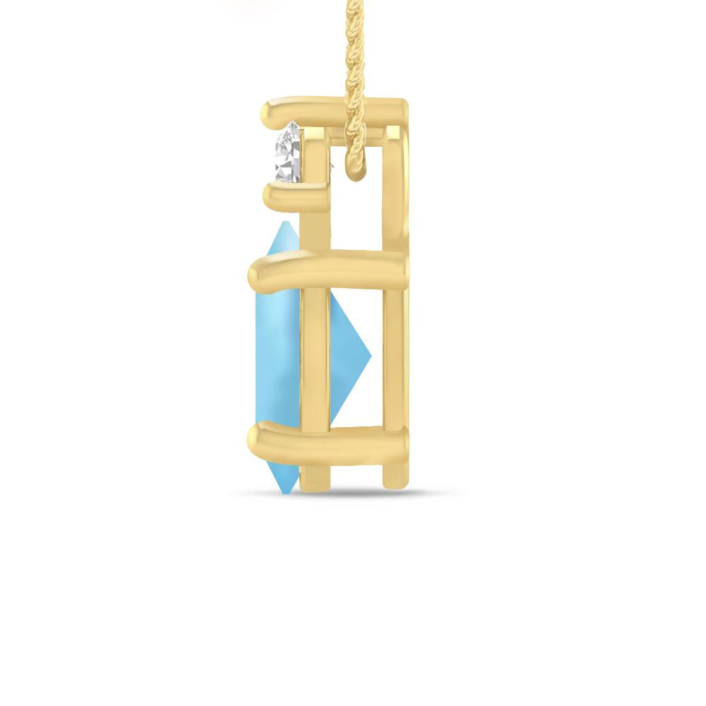 Rose Gold - Aquamarine