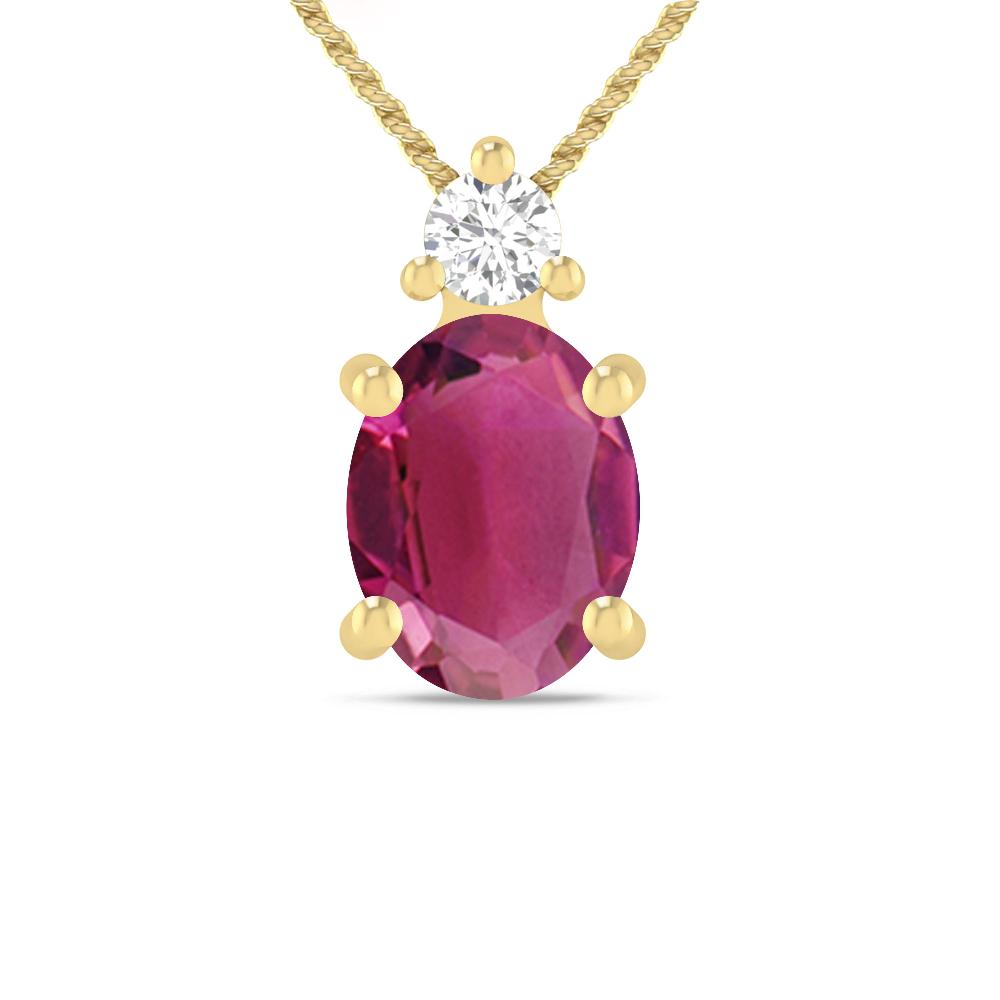 Yellow Gold - Pink Tourmaline