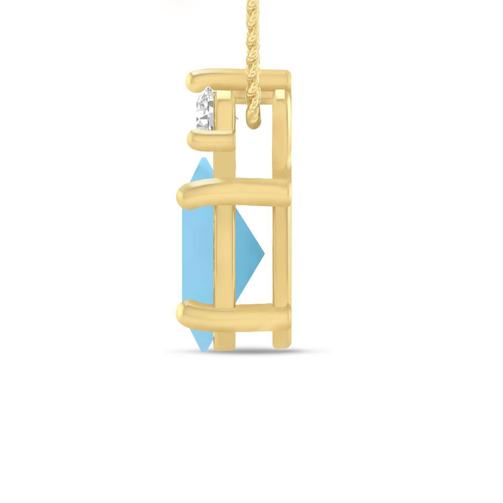 Rose Gold - Blue Topaz