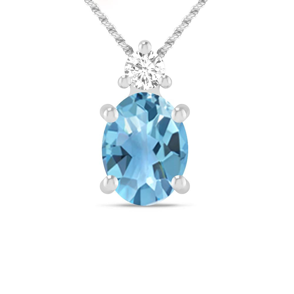 White Gold - Blue Topaz